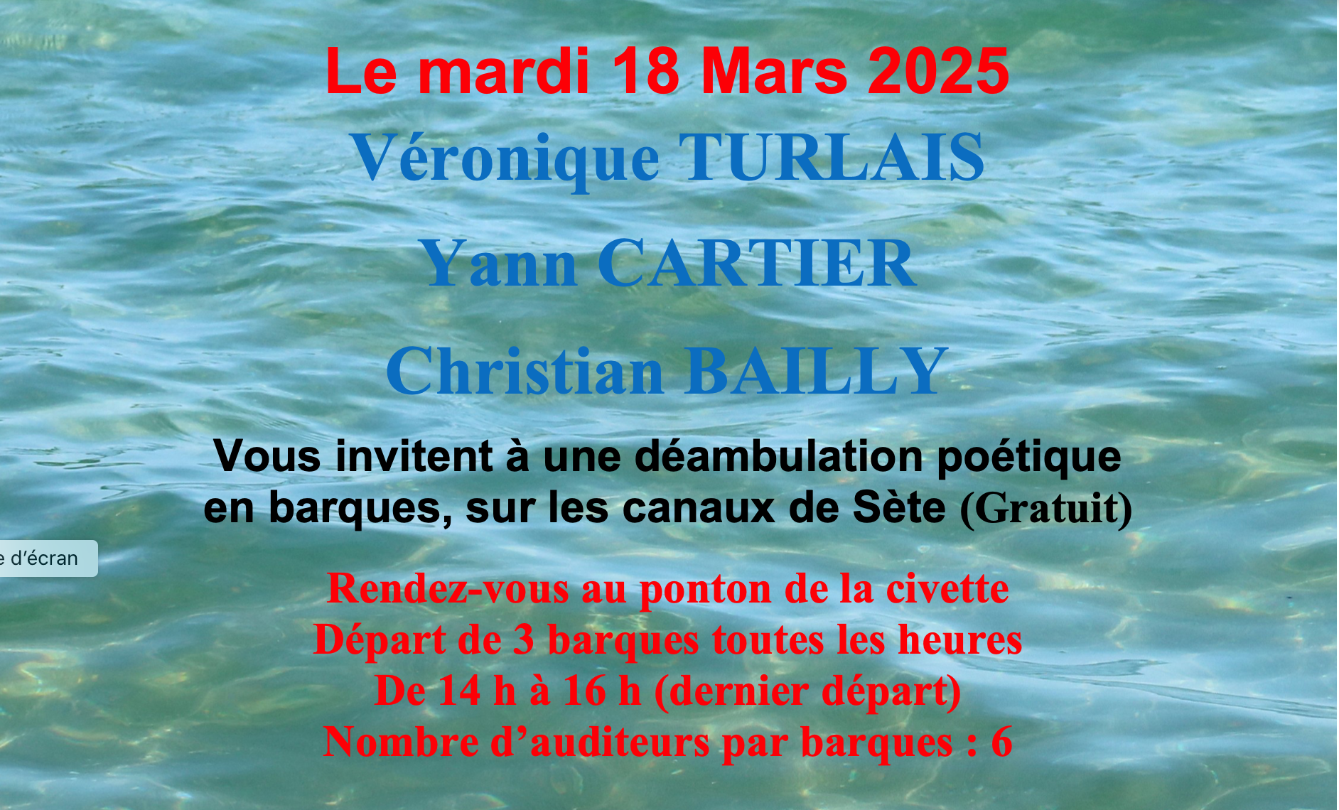 Lire la suite à propos de l’article Le Printemps des poètes sur les barques d’Occitarame